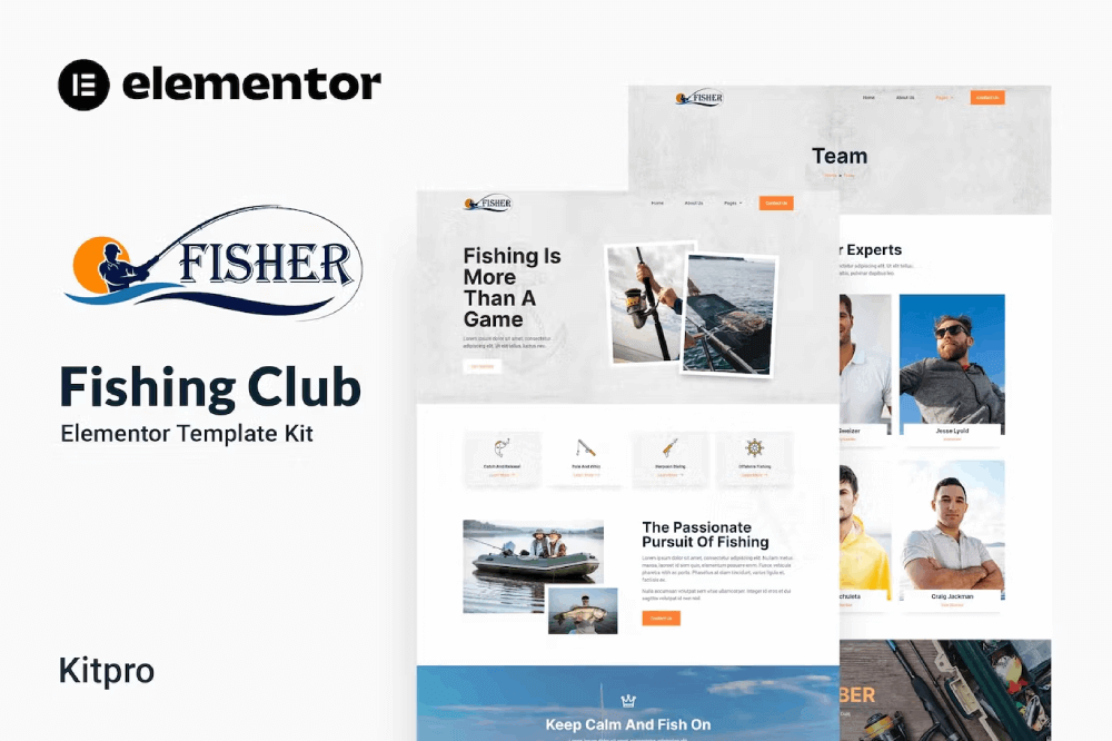 Fishing Club Elementor Template