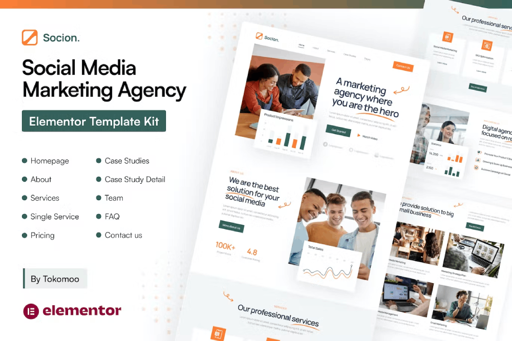 Social Media Marketing Agency Elementor Template