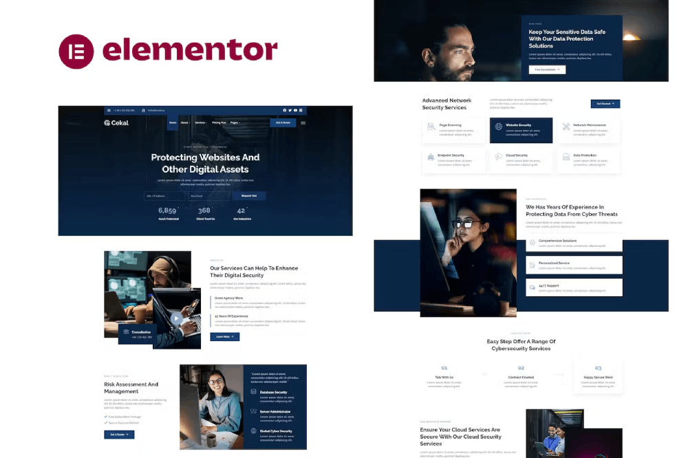 Cyber Security IT Service Elementor Template