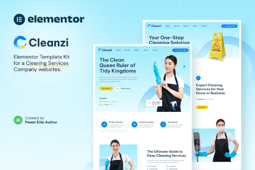 Cleaning Services Elementor Template