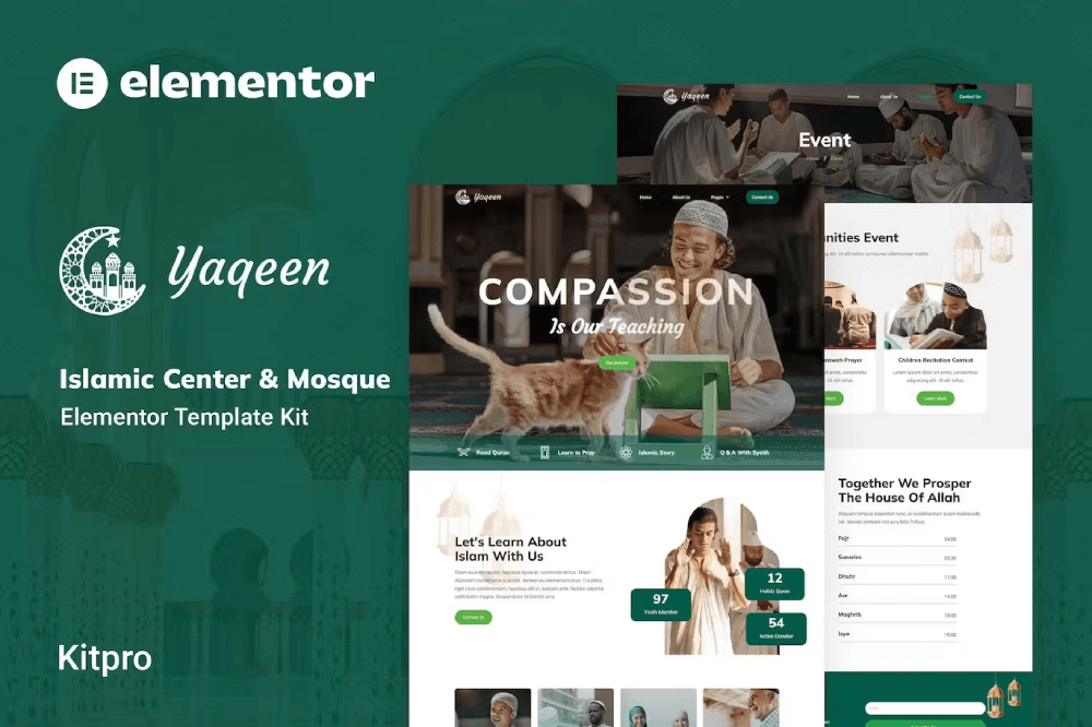 Islamic Center and Mosque Elementor Template