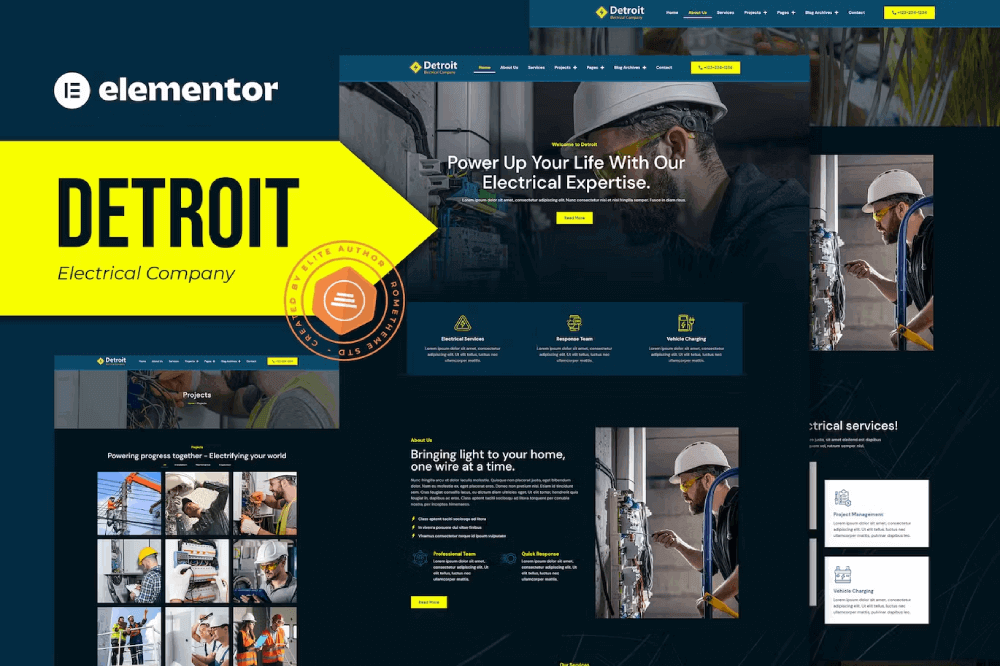 Electrical Company Elementor Template