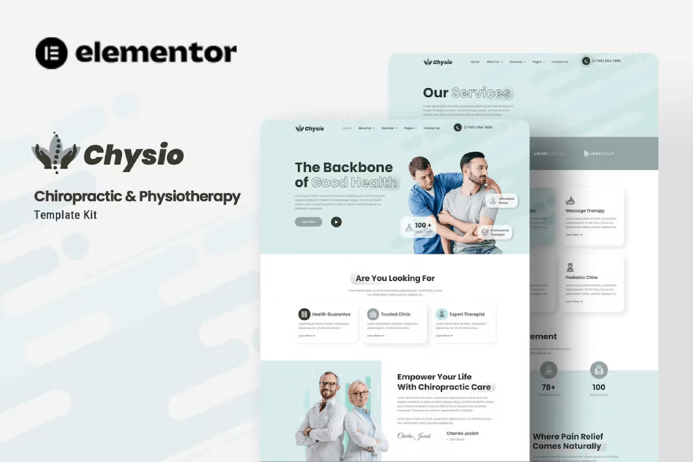 Chiropractic & Physiotherapy Elementor Template