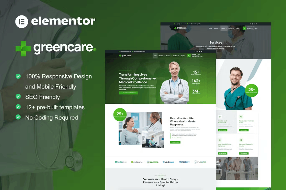 Medical Services Elementor Pro Template