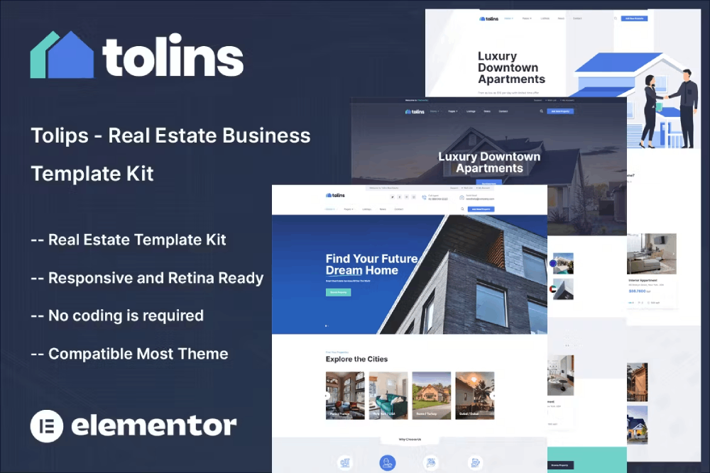 Real Estate Business Elementor Template