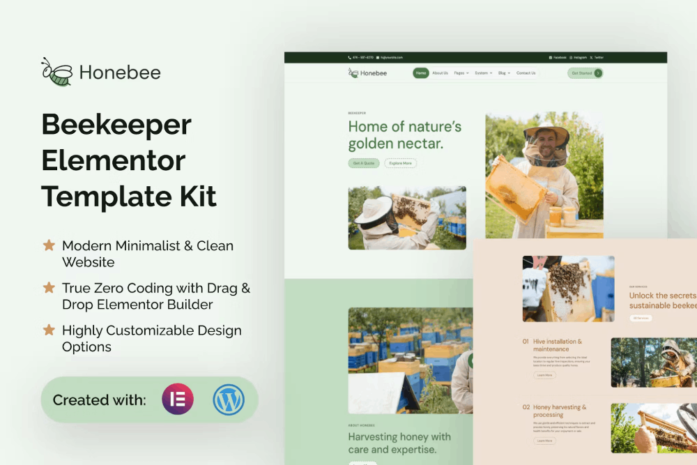 Beekeeper Elementor Template