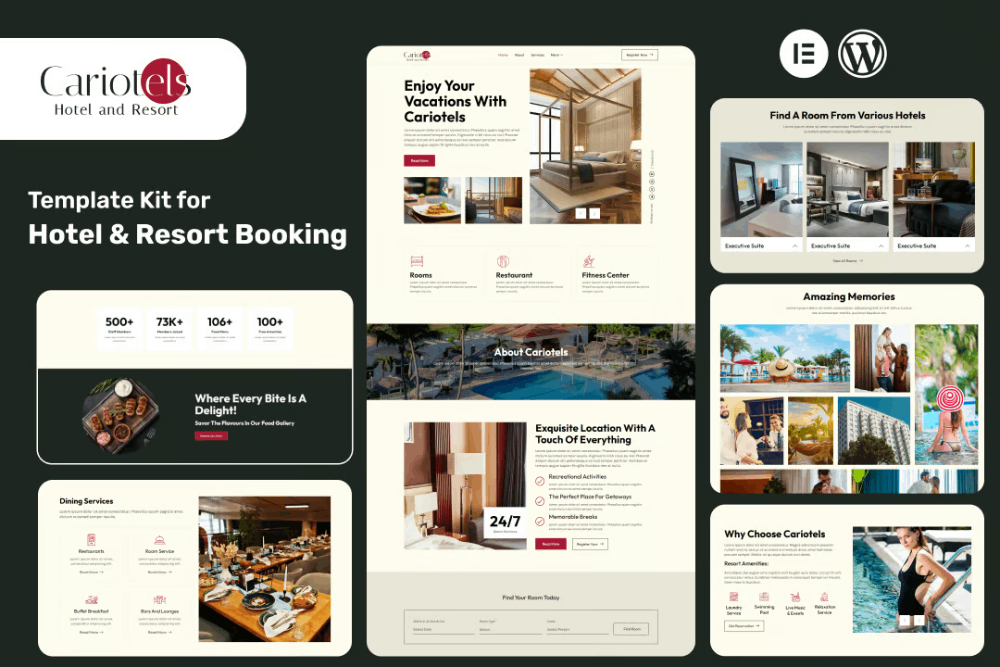 Luxury Hotel & Resort Elementor Template