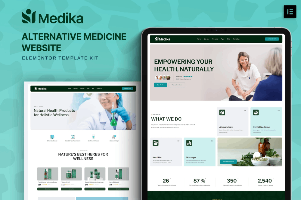 Alternative Medicine Website Elementor Template