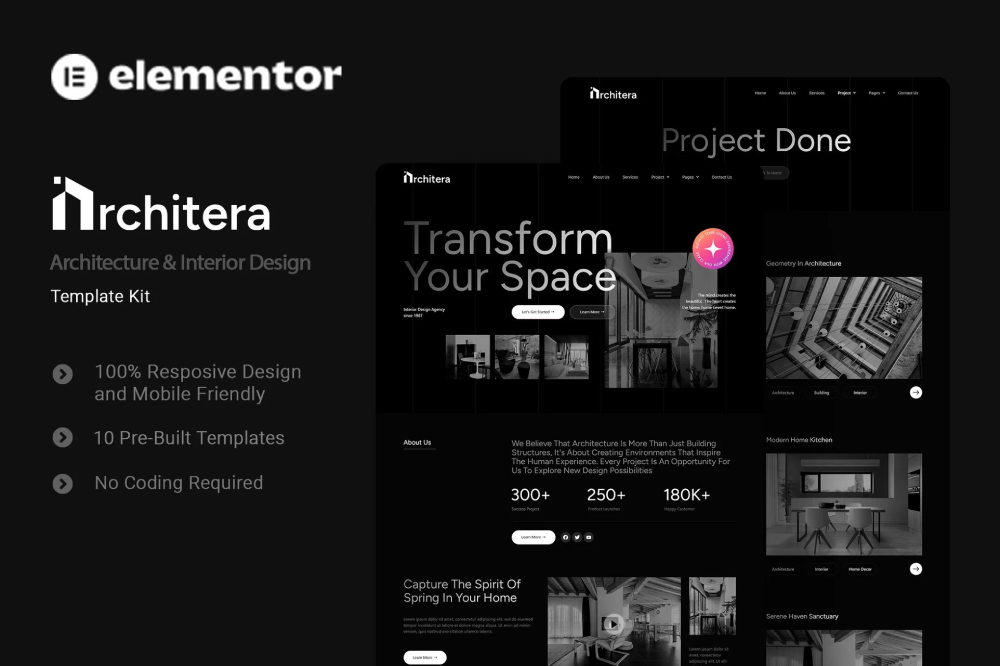 Architecture & Interior Design Elementor Template