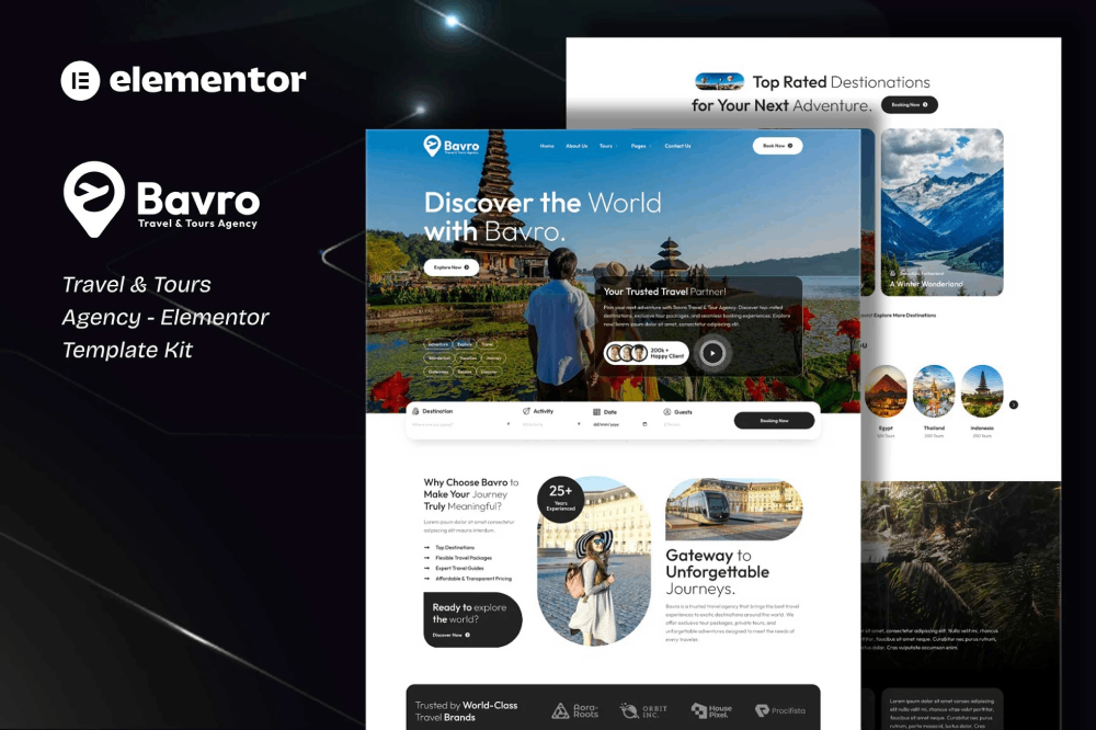 Travel & Tour Agency Elementor Template