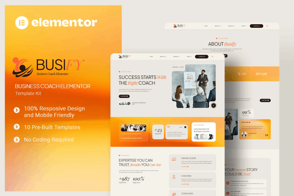 Business Coach Elementor Template