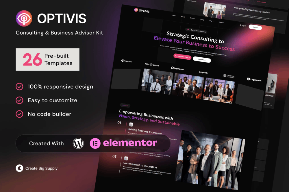 Consulting & Business Advisor Elementor Template