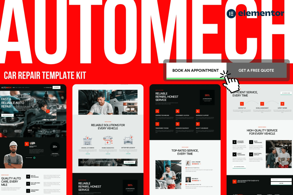 Auto Repair Service Elementor Template
