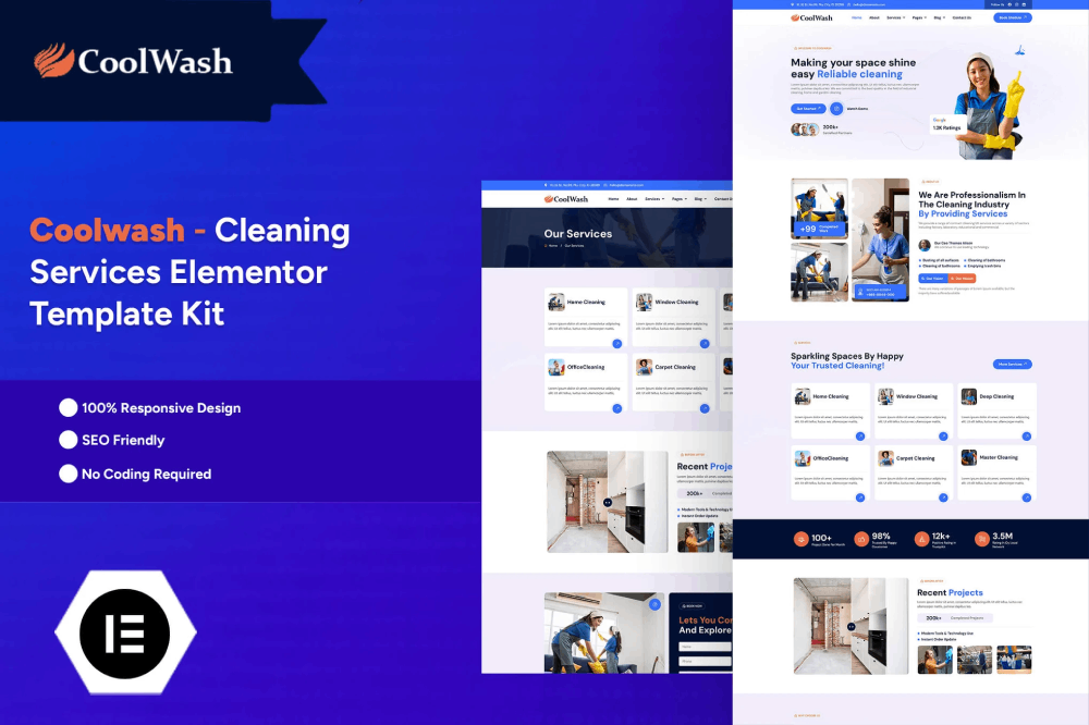 Cleaning Services Elementor Template