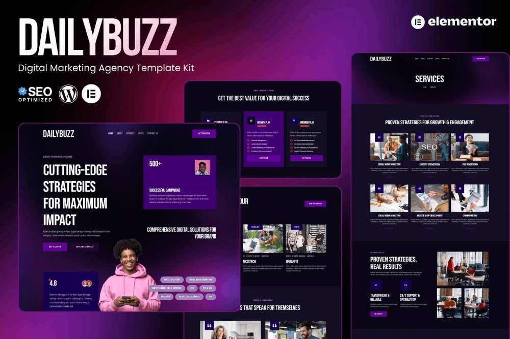 Digital Agency Elementor template