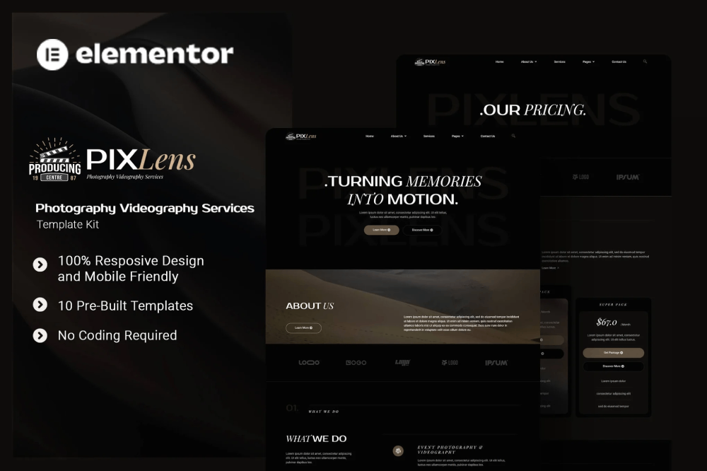 Photography Videography Services Elementor Template