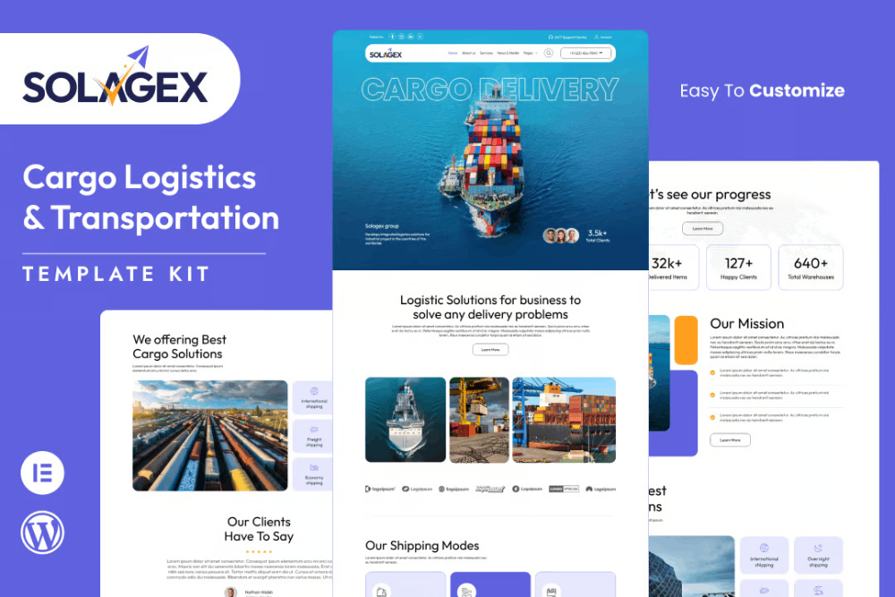 Logistics & Transportation Elementor Template