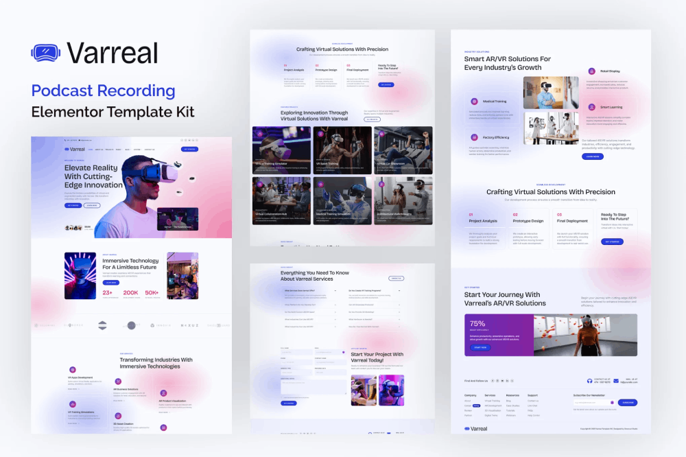 Virtual & Augmented Reality Engineering Elementor Template