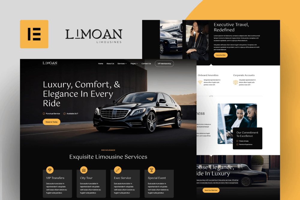 Limousine Business Elementor Template
