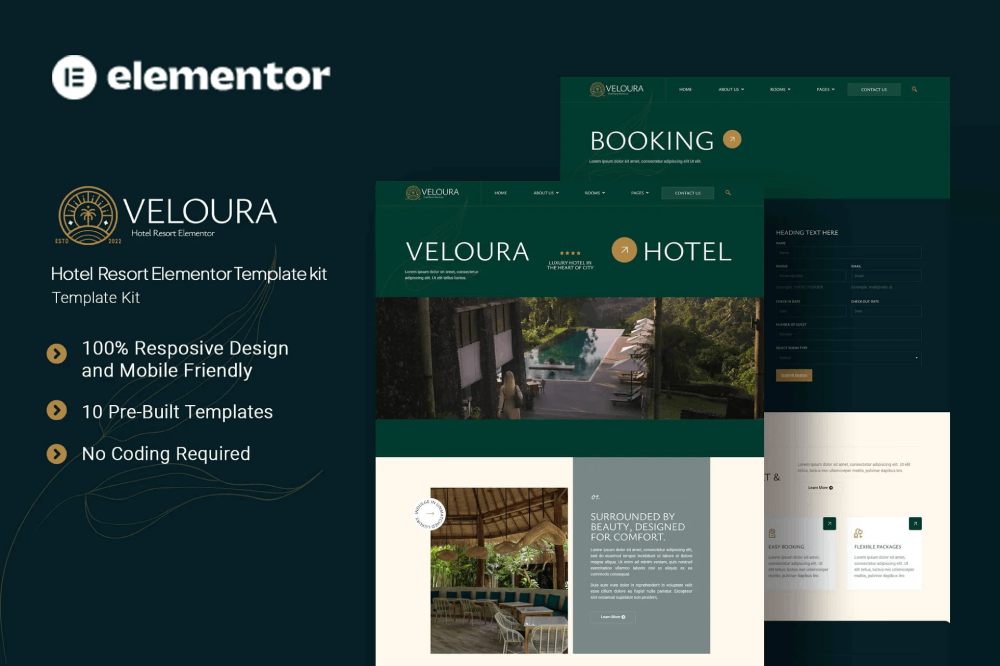 Hotel Resort Elementor Template