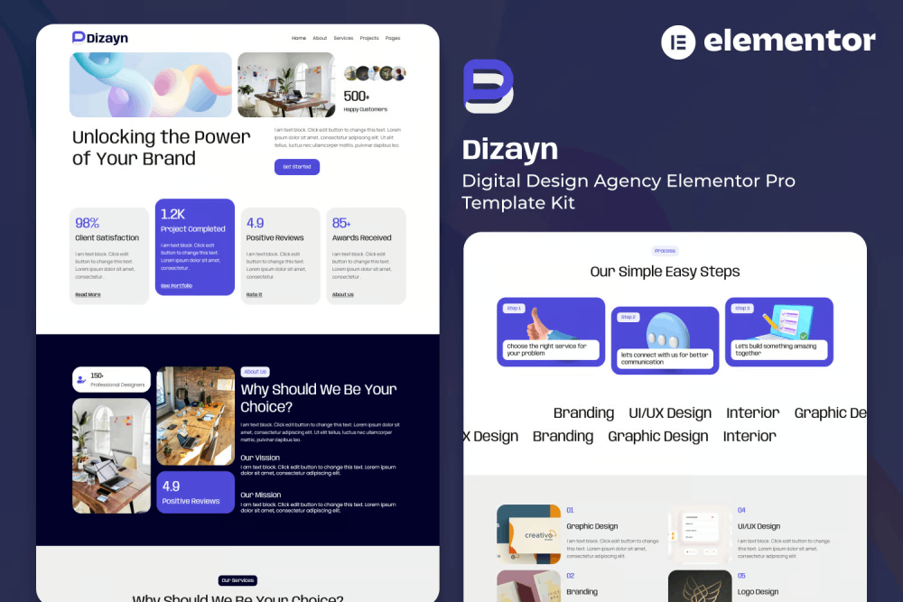 Digital Design Agency Elementor Template