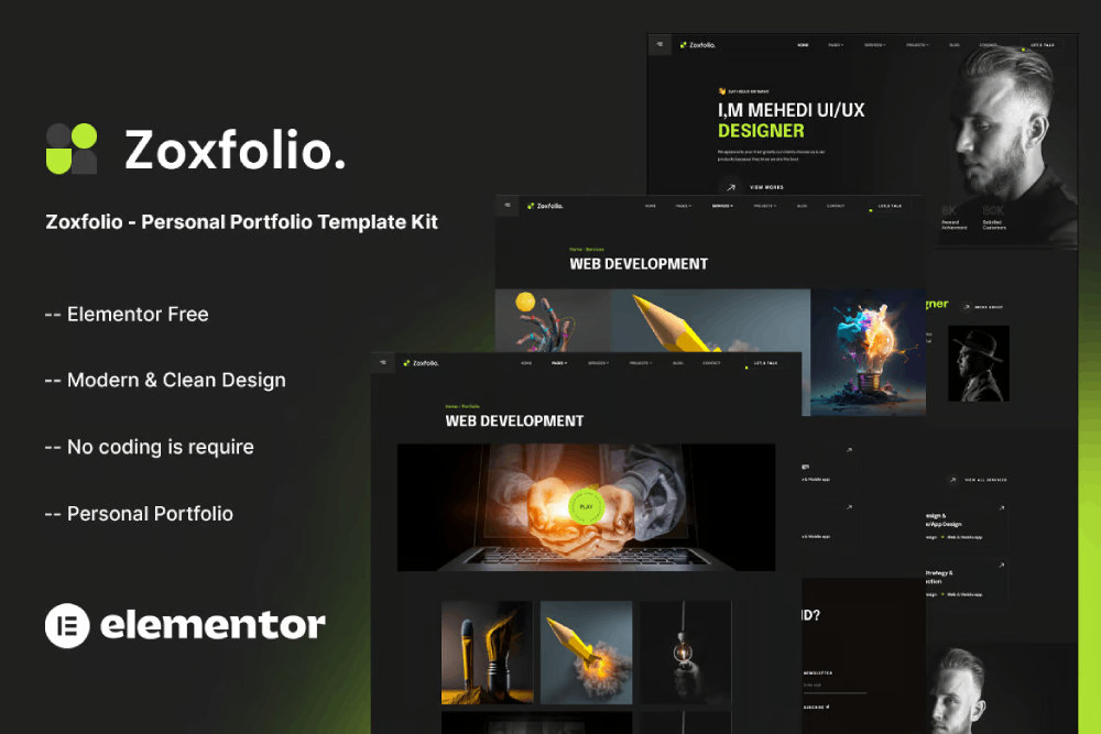 Personal Portfolio Elementor Template