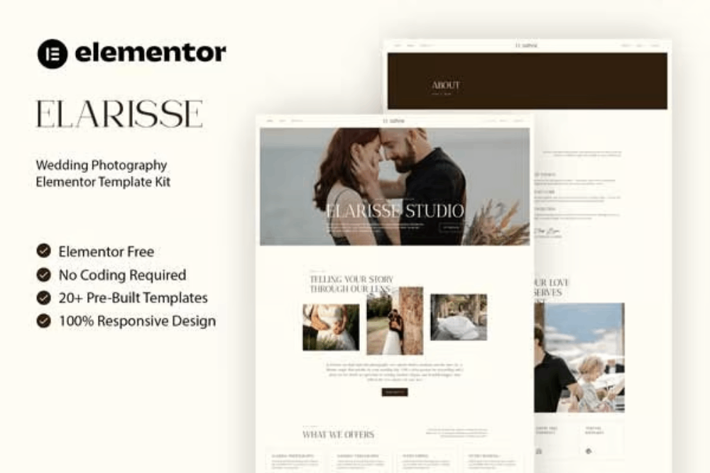 Wedding Photography Elementor Template