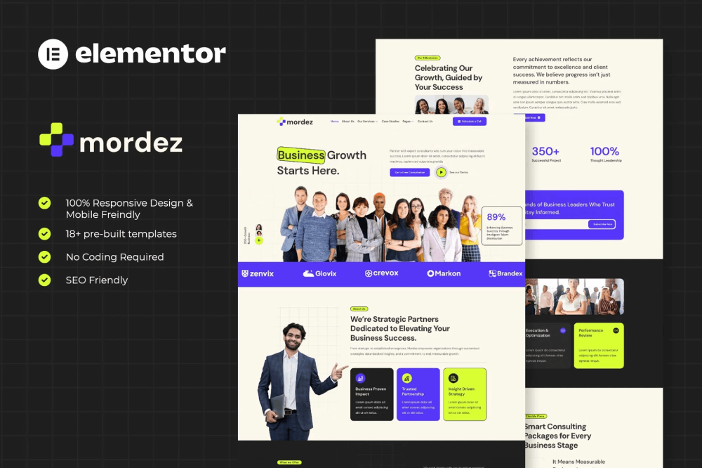 Business Consulting Elementor Template Kit