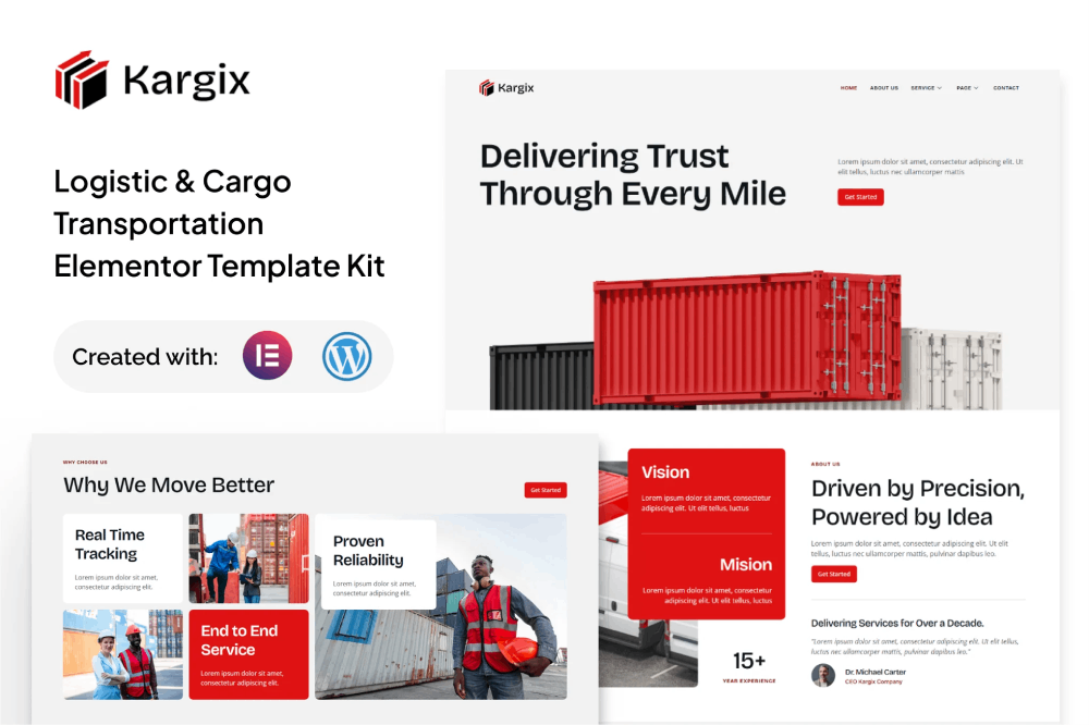 Logistic & Cargo Transportation Elementor Template