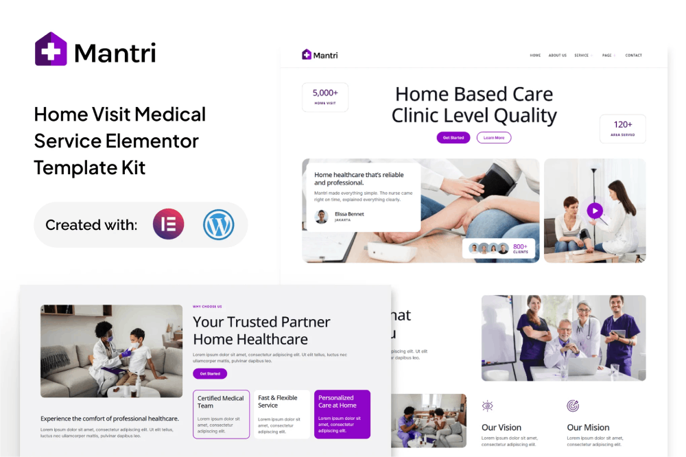 Home Visit Medical Service Elementor Template
