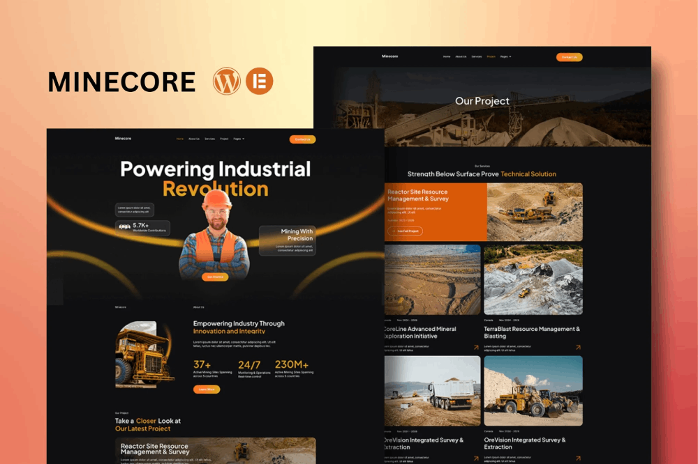 Mining & Industry Elementor Template