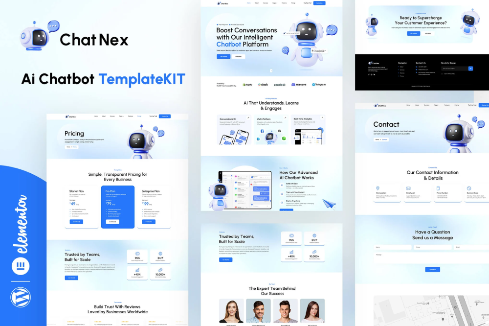 AI Chatbot Elementor Template