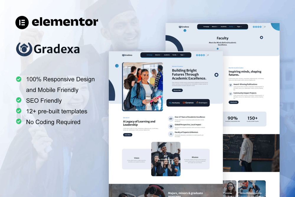 University & School Elementor Template