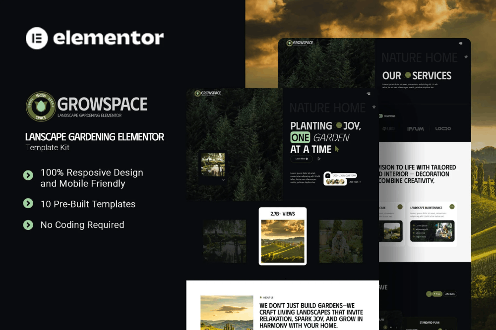 Landscape Gardening Elementor Template