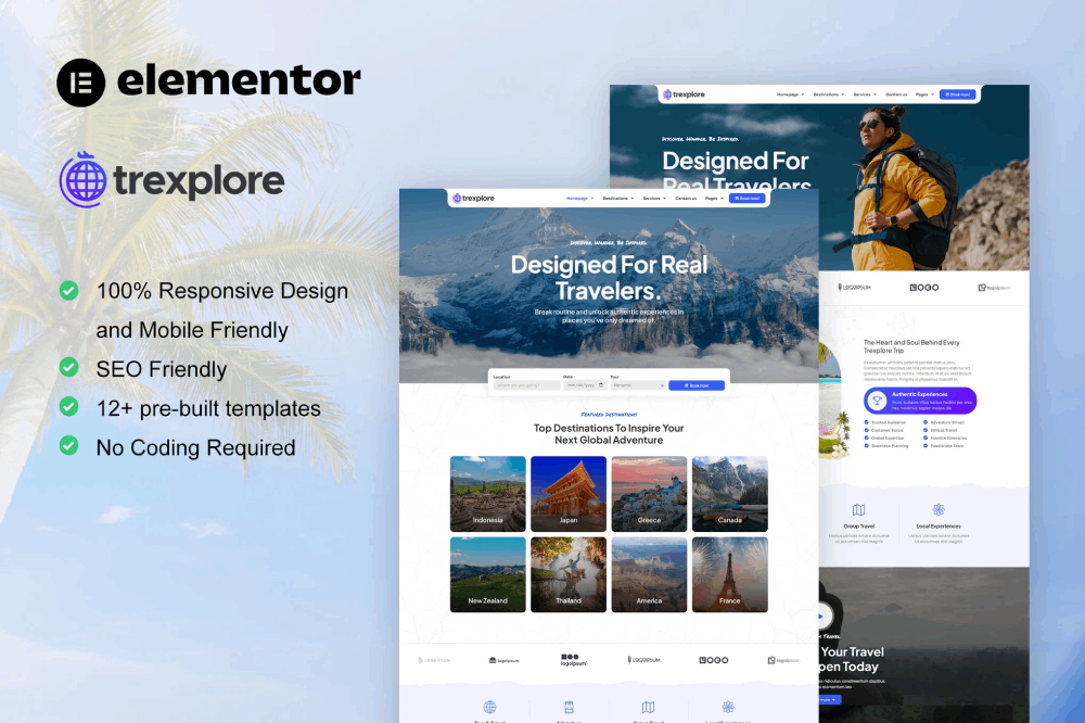 Travel & Tour Agency Elementor Template
