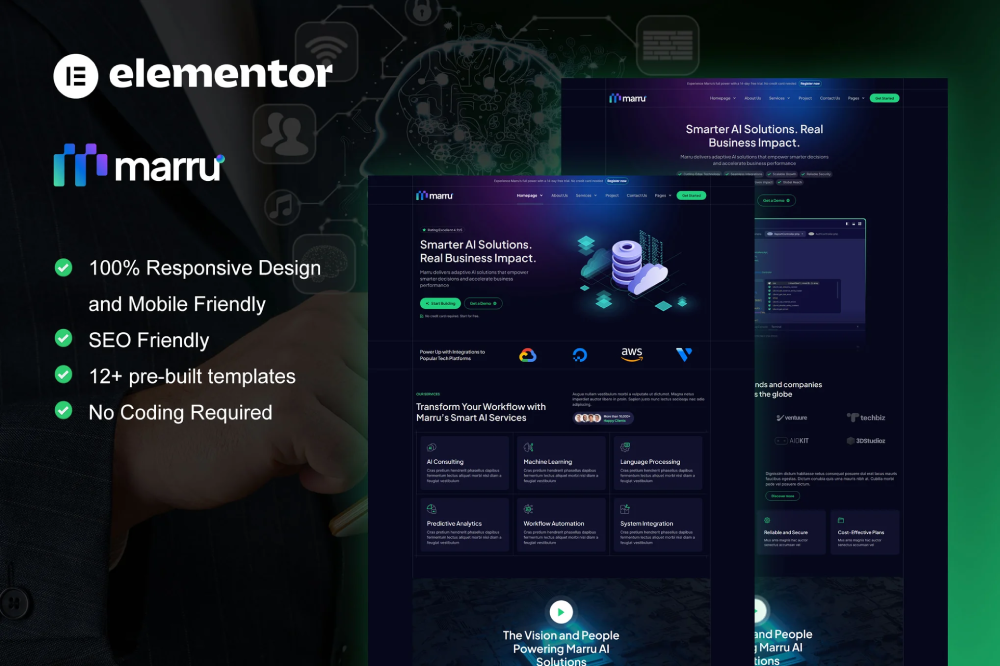 Saas & AI Services Elementor Template Kit