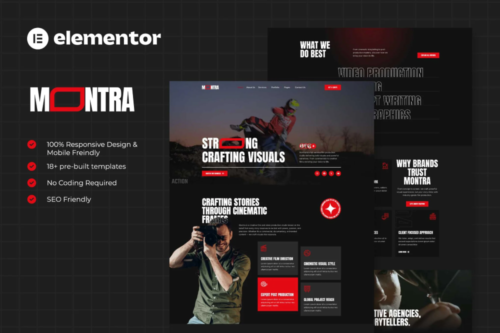 Film & Video Production Elementor Template Kit