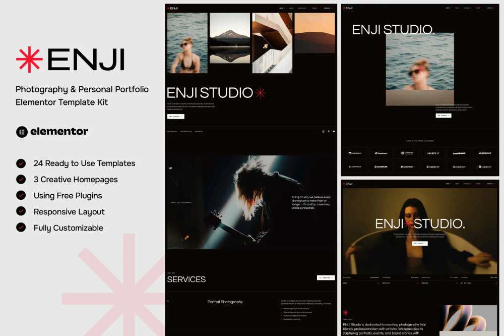 Photography & Personal Portfolio Elementor Template
