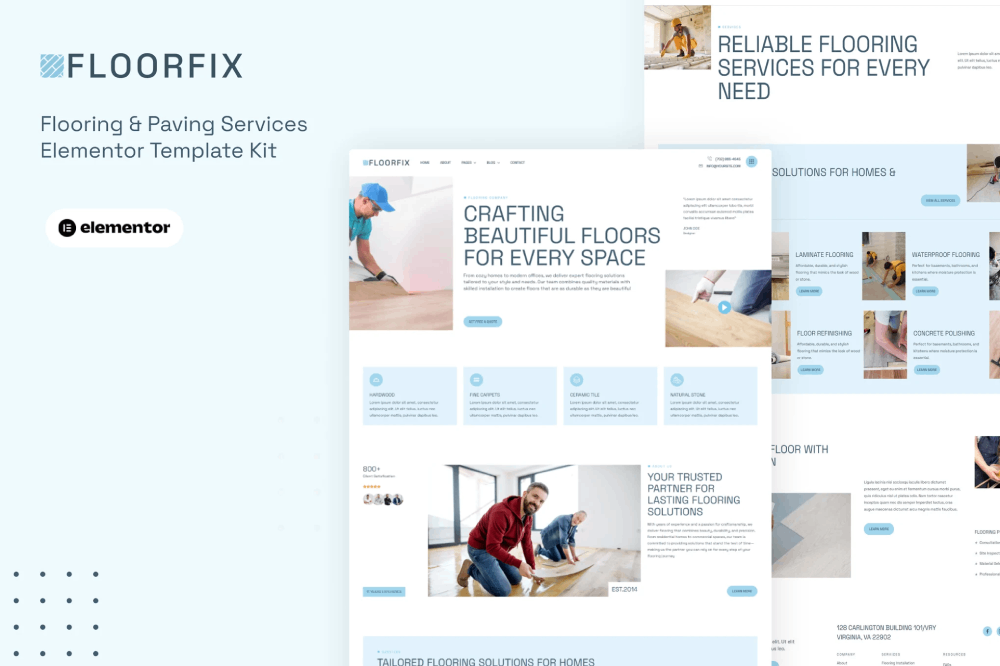 Paving & Flooring Services Elementor Template