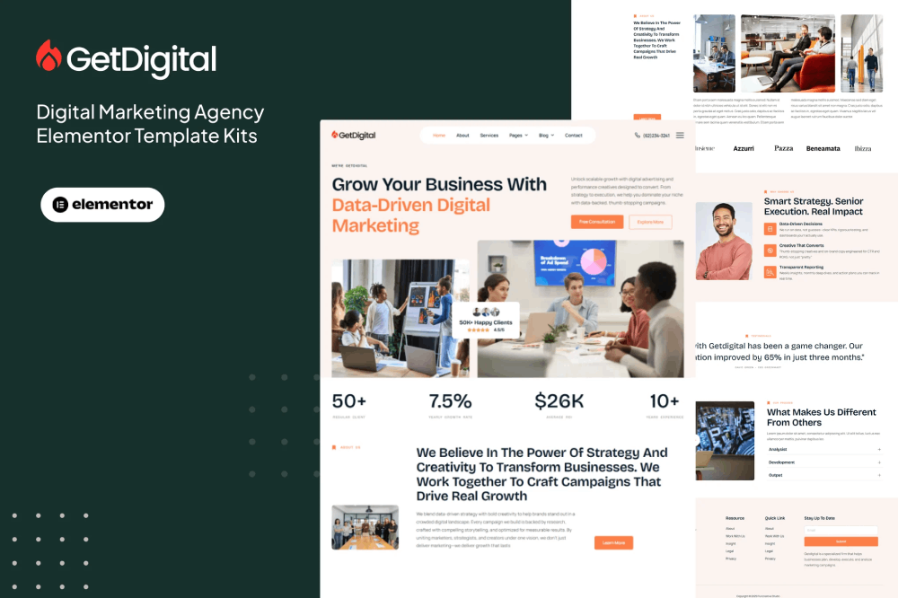 Digital Marketing Agency Elementor Template
