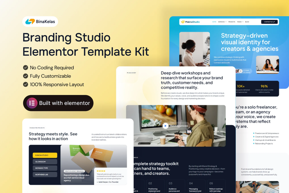 Branding Studio Elementor Template