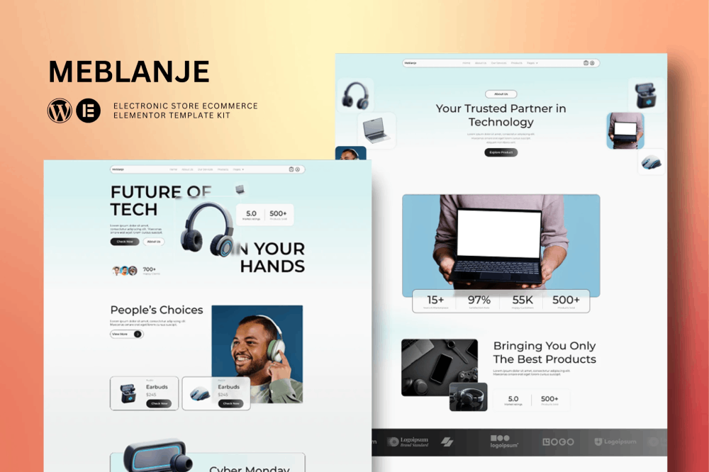 E-Commerce Electronics Store Elementor Template