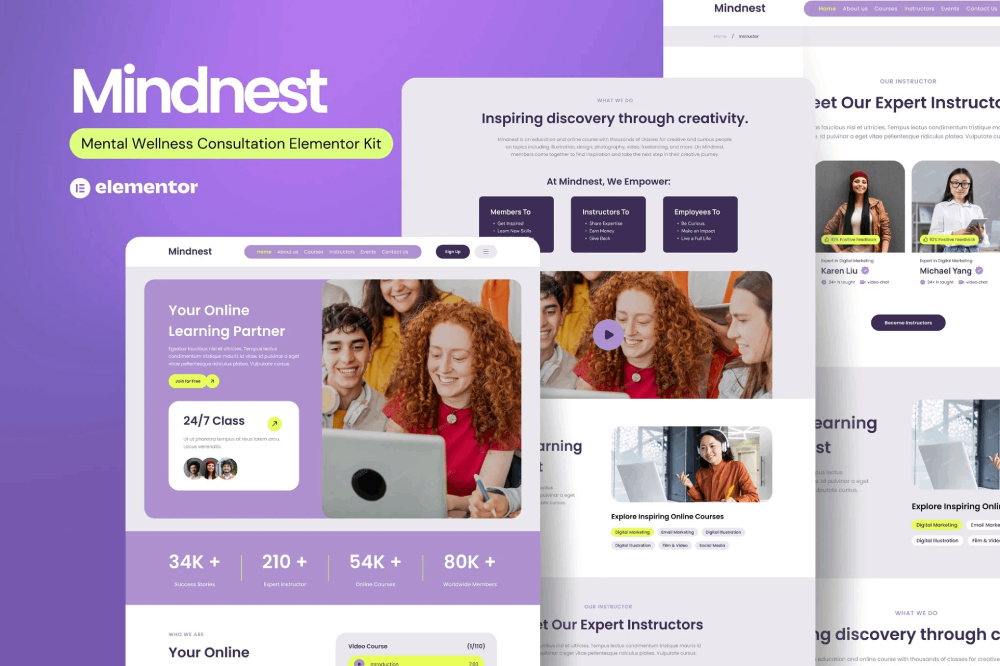 Mental Wellness Consultation Elementor Template