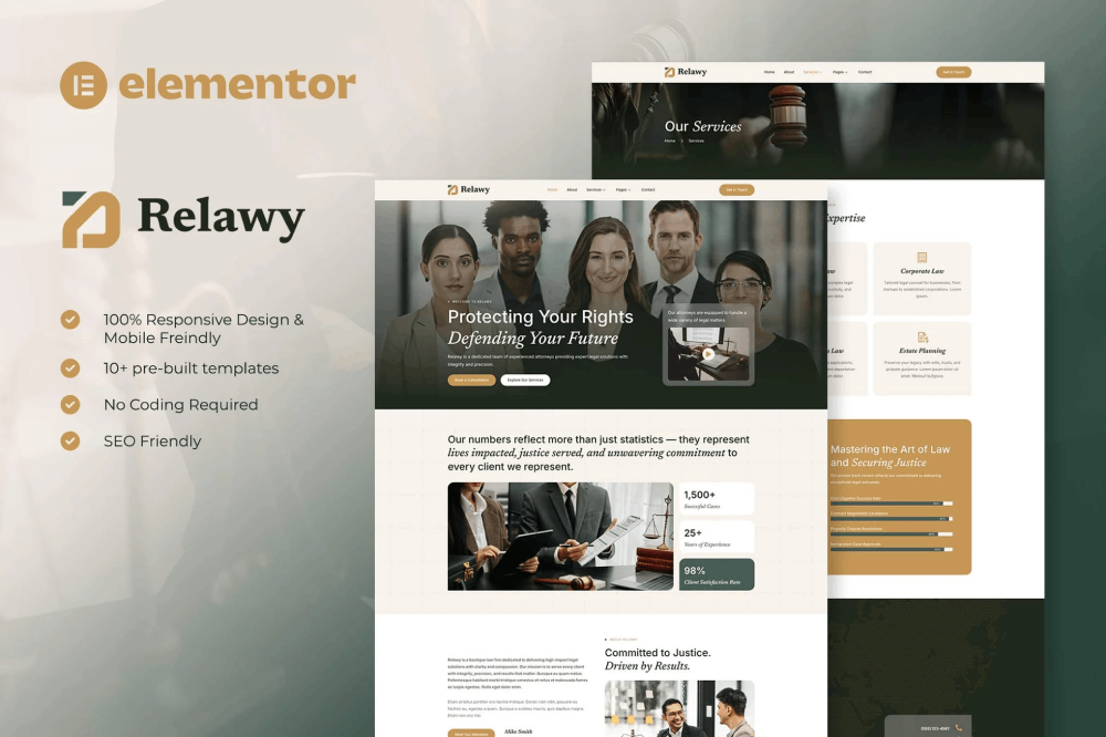 Law Firm & Attorney Elementor Template