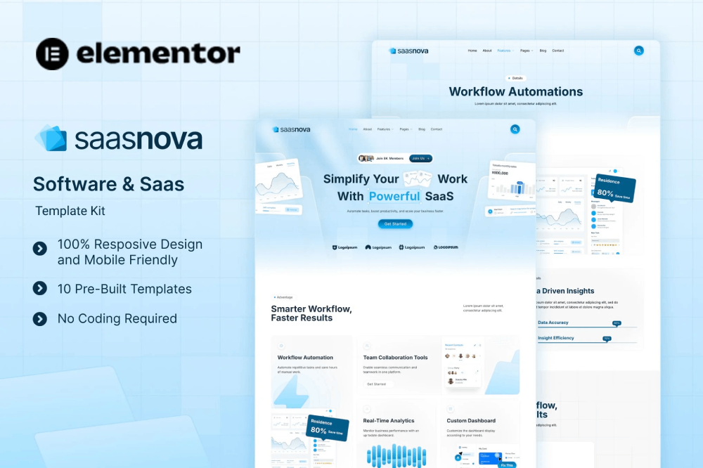 Software & Saas Elementor Template