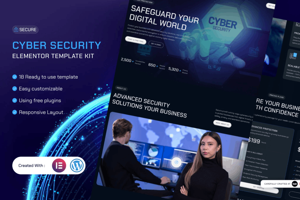 Cyber Security Elementor Template