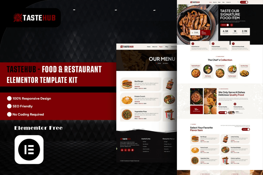 Food & Restaurant Elementor Template