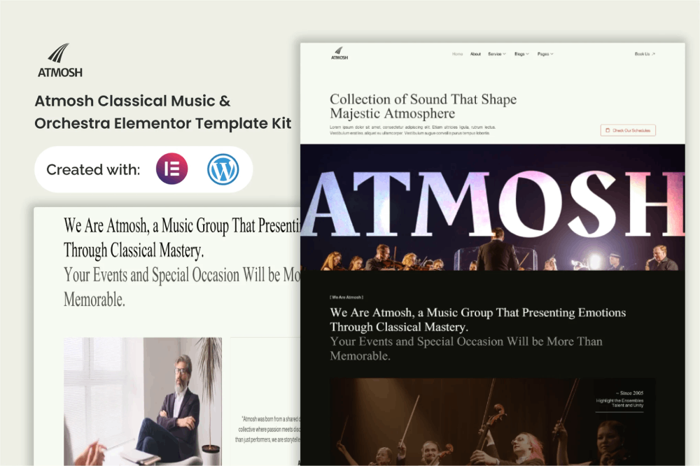 Classical Music & Orchestra Elementor Template
