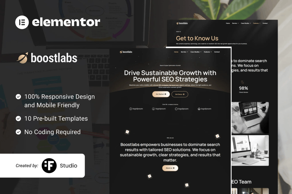 SEO & Digital Marketing Elementor Template
