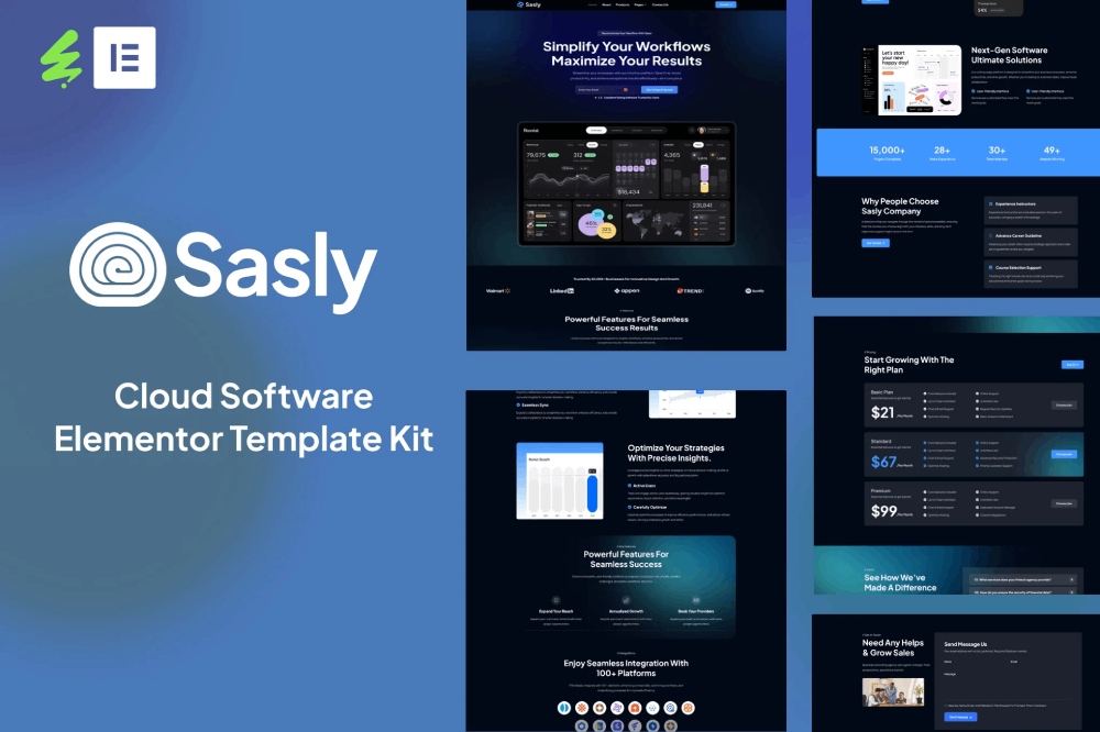 Cloud Software Agency Elementor Template